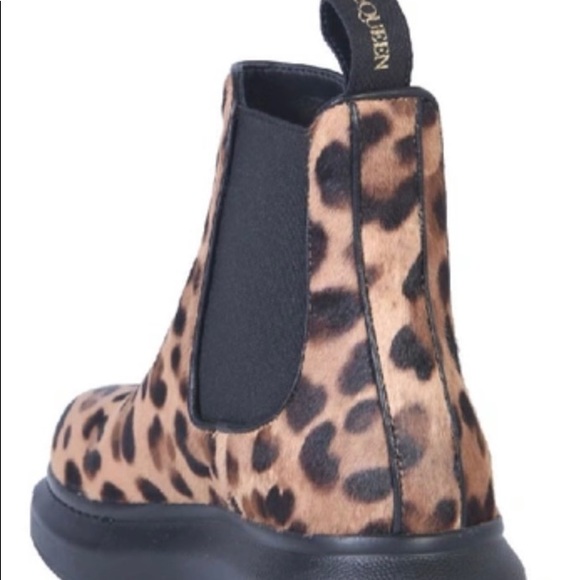Alexander McQueen Leopard ponyhair Chelsea boot NWOT size EU 39 - Picture 6 of 7